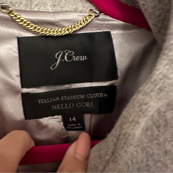 NWOT J. Crew  Cocoon Coat in Italian Stadium-Cloth Wool Heather Gray size 14 - Picture 5 of 8